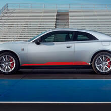 Adesivo in vinile con doppie strisce laterali marchiato per Dodge Charger Electric_3