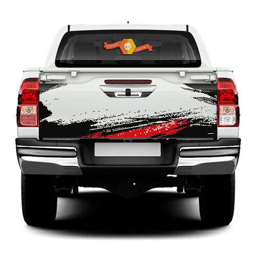Coppia Adesivi in Vinile per Portiere Rally Toyota Hilux 2022 Laterali Consumati Splash Splash Adesivo per Cofano Invincible
