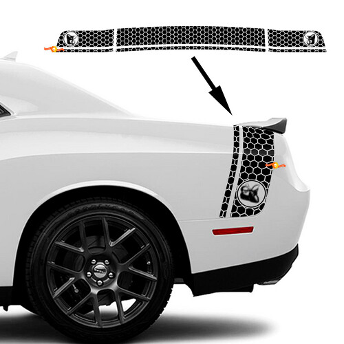 Adesivo in Vinile a Nido d’Ape Super Bee per Baule Laterale Dodge Challenger