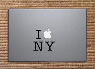 Adoro l'adesivo adesivo per MacBook di New York
