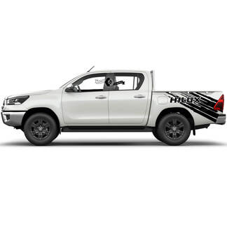 Coppia Toyota Hilux 2022 Rally Side Bed Splash Distressed WRAP Vinyl Stickers Decal Graphics
