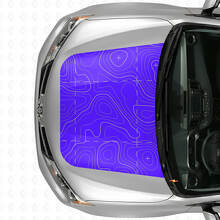 Adesivo in Vinile per Cofano con Mappa Topografica per Toyota RAV4 2016_2