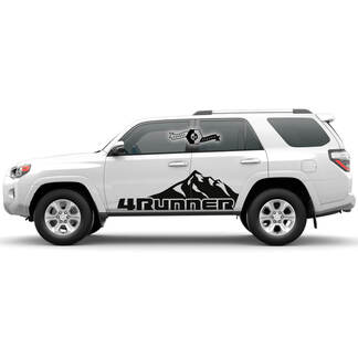 2x 4Runner 2023 Porte laterali Vinile Montagne Decalcomanie Strisce Adesivi per Toyota 4Runner TRD
