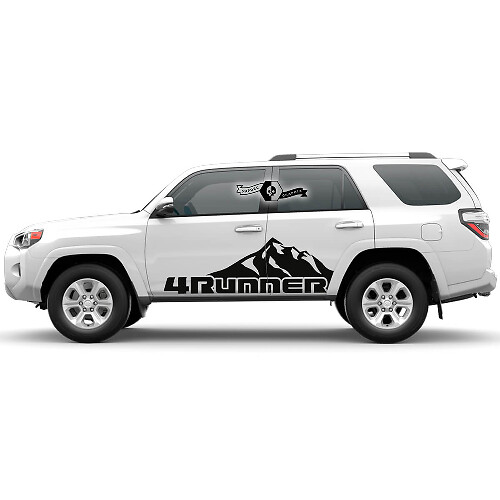 2x Adesivi in vinile con montagne per portiere laterali 4Runner 2023 per Toyota 4Runner TRD

