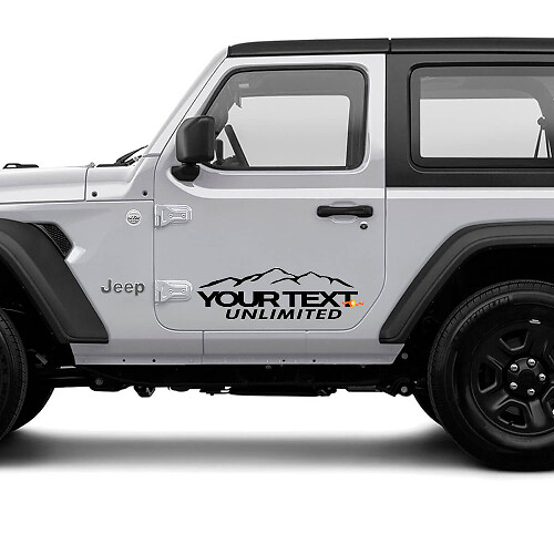 Kit di Adesivi in Vinile Personalizzati per Fianco Montagna per Jeep Wrangler Unlimited_1
