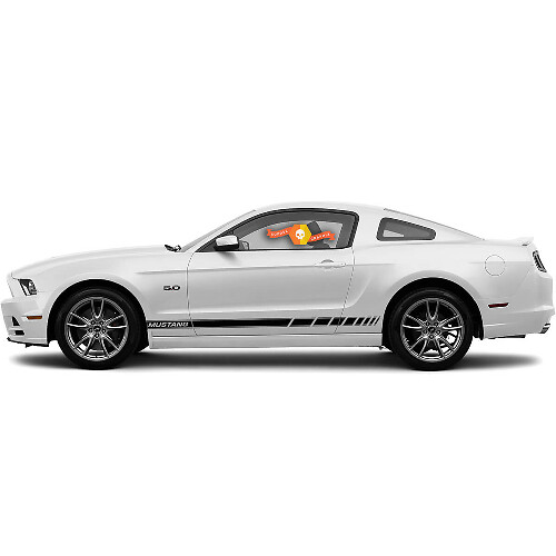 2 Grafiche laterali in vinile per Ford Mustang Stripes Decals Adesivi

