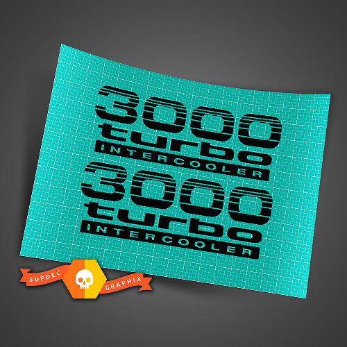 2 adesivi in vinile per decalcomanie Turbo Intercooler Toyota 3000
