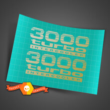 2 adesivi in vinile per decalcomanie Turbo Intercooler Toyota 3000
 3