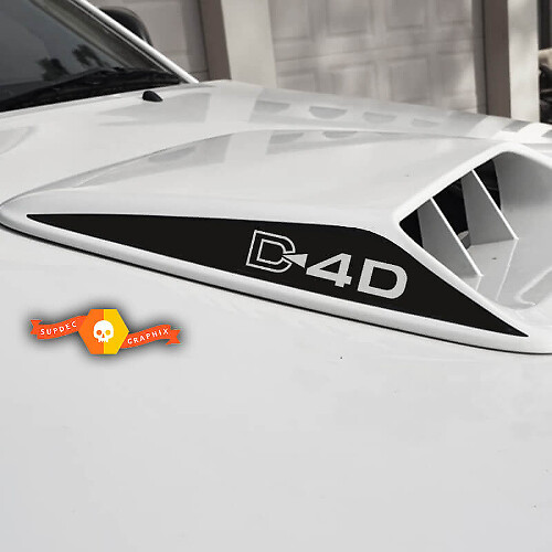 Set di adesivi in vinile per prese d'aria cofano D-4D per Toyota Hilux