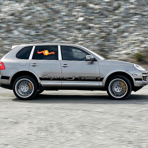 Kit adesivi laterali Transsyberian per Porsche Cayenne S nuovo.
