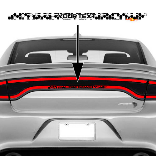 Adesivo in Vinile per Bagagliaio con Luci Posteriori in Stile Nido d’Ape Personalizzato per Dodge Charger 2015-2023