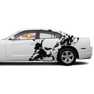 Coppia di adesivi Punisher Side Dodge Challenger o Charger Splash Wrap Decals
