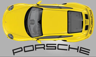 Porsche 991 Turbo Racing coda spoiler strisce adesivo decalcomania
