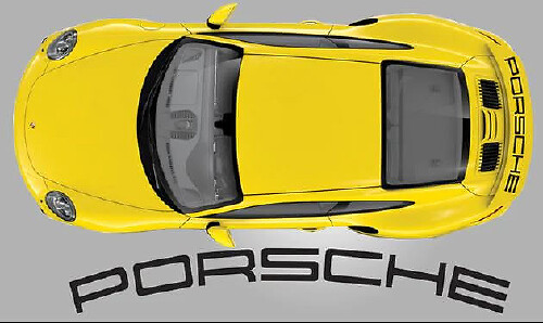 Porsche 991 Turbo Strisce adesive per spoiler posteriore da corsa
