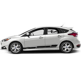 Coppia Ford Focus st Side Door Rocker Panel strisce laterali decalcomanie Graphic Kit
