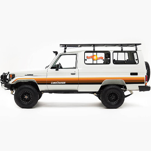 Adesivo in Vinile a Strisce Laterali Stile Vintage per Toyota Land Cruiser Troopy 75