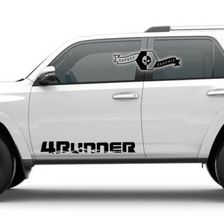 Coppia 4Runner 2023 Adesivi per decalcomanie laterali in vinile per montagne per il logo Toyota 4Runner
