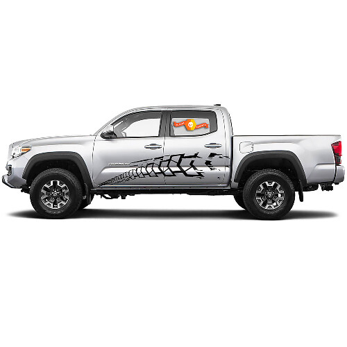 Kit di Adesivi Laterali in Vinile a Disegno Battistrada Pneumatico per Toyota Tacoma 2015-2021