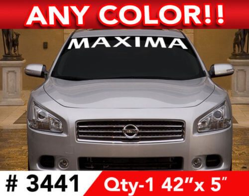 Adesivo in Vinile Maxima per Parabrezza per Nissan Maxima