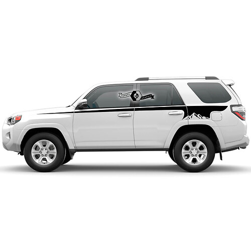 2x 2023 4Runner Sideors Mountains retrò in vinile Decali della vecchia scuola Adesivi a strisce per Toyota 4Runner TRD