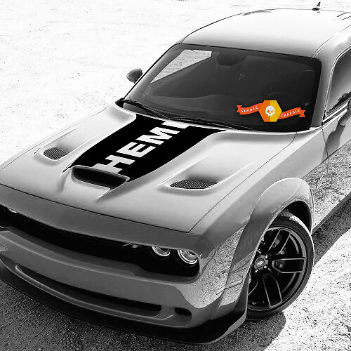Adesivo in Vinile Cofano Hemi per Dodge Challenger 2015-2021