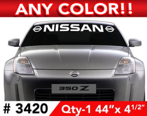 Adesivo in Vinile Banner Parabrezza Nissan per Auto Nissan