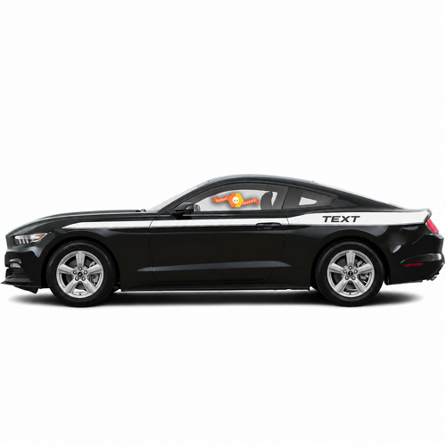 Kit di Adesivi in Vinile a Strisce Laterali con Testo Personalizzato per Musclecar Musclecarmodel 2015-2017