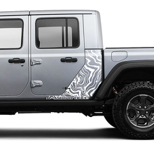 Kit grafico in vinile per carrozzeria mappa di contorno laterale Jeep Gladiator 2018-2021
 2