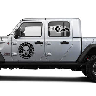 Jeep Gladiator Side Contour Map Door Vinyl Graphic Stripes Kit 2018-2021
