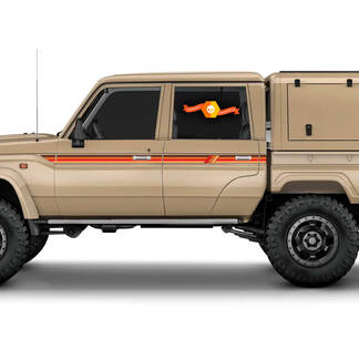 2 TOYOTA Land Cruiser LANDCRUISER Dual Cab LC79 Strisce RED EARTH Colori Sunset Graphics Stripes
