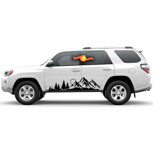 Kit di adesivi in vinile per porta laterale Foresta di Montagna per Toyota 4Runner