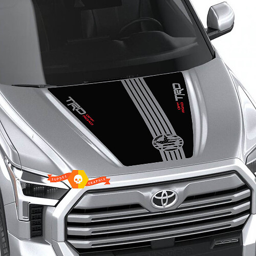 Adesivo in vinile con stella militare TRD e bandiera USA per cofano Toyota Tundra 2022