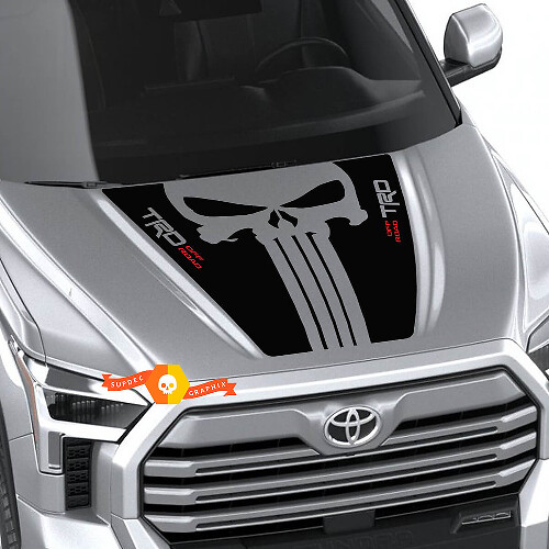 Adesivo in Vinile Cofano Stile TRD Punisher per Toyota Tundra 2022
