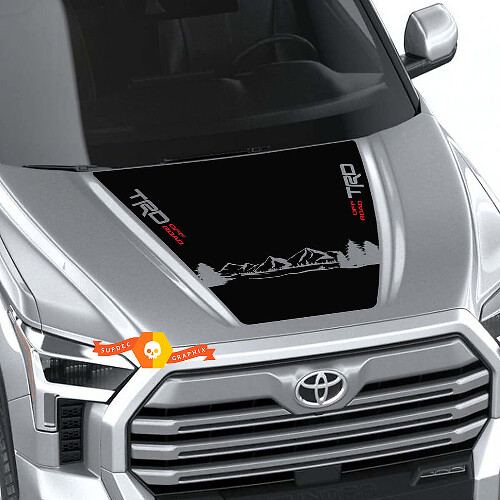 Adesivo in Vinile Cofano TRD Paesaggio Montano per Toyota Tundra 2022