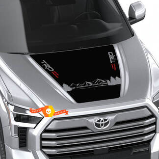 Nuova Toyota Tundra 2022 Hood TRD SR5 Alberi e montagne Wrap Decal Sticker Graphics SupDec Design
