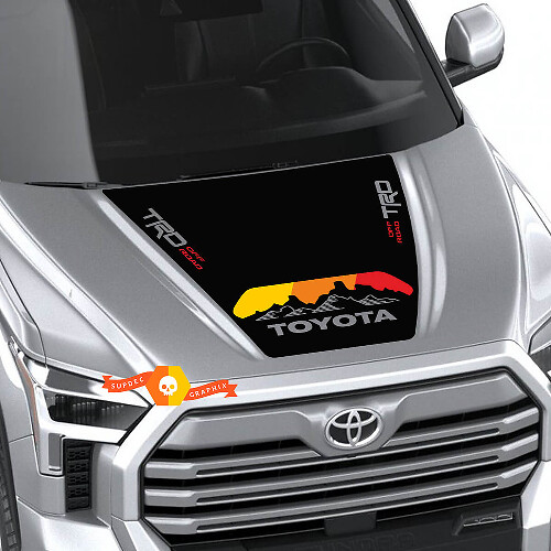 Nuovo adesivo vintage TRD SR5 per il cofano del Toyota Tundra 2022 SupDec Design
