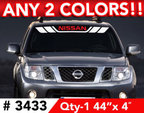 Adesivo in Vinile Strisce Parabrezza Nissan per Auto Nissan