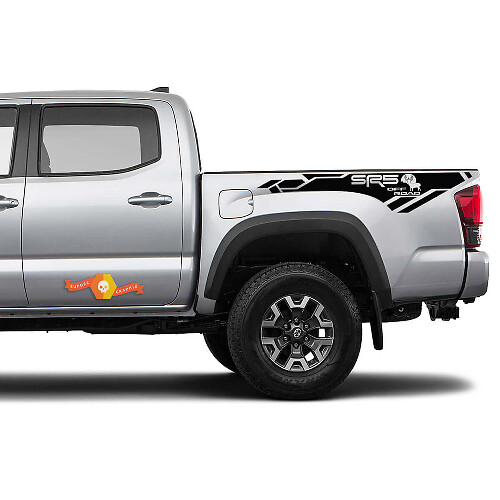 Adesivi in Vinile per Fiancate Cassone SR5 Off Road Moose Coppia per Toyota Tacoma 2016-22