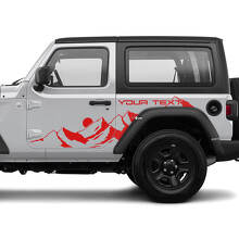 2 Nuovi adesivi adesivi per portiere JEEP Wrangler Moon Mountains side Graphics Decal Sticker
 3
