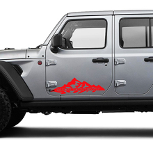 Adesivo in Vinile con Testo Personalizzato Mountains Door per Jeep Gladiator 3