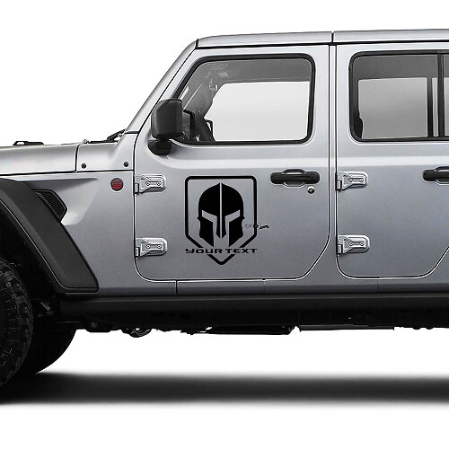 Adesivi in Vinile con Elmo Spartano per Porta Jeep Wrangler o Gladiator