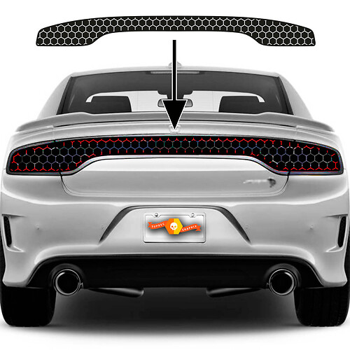 Dodge Charger SRT Hellcat Widebody fanale posteriore a nido d'ape tonificante grafica adesiva in vinile
