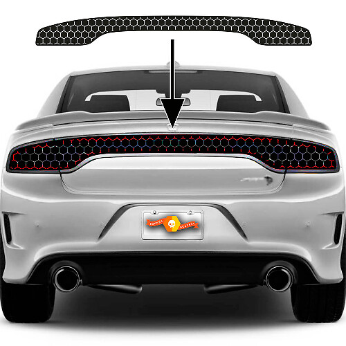 Pellicola Adesiva Sfumata a Nido d'Ape per Fanale Posteriore Dodge Charger