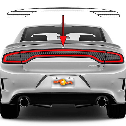 Dodge Charger SRT Hellcat Widebody Fanale posteriore a nido d'ape Nuova grafica adesiva in vinile
