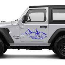 2 Nuovi adesivi adesivi per portiere JEEP Wrangler Unlimited 4x4 fuoristrada Montagne adesivo laterale adesivo
 2