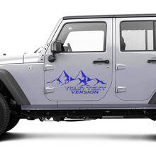 2 Nuovi adesivi adesivi per portiere JEEP Wrangler Unlimited 4x4 fuoristrada Montagne adesivo laterale adesivo
 5