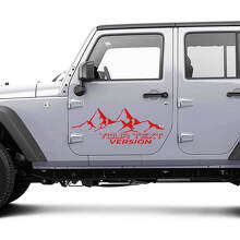 2 Nuovi adesivi adesivi per portiere JEEP Wrangler Unlimited 4x4 fuoristrada Montagne adesivo laterale adesivo
 6