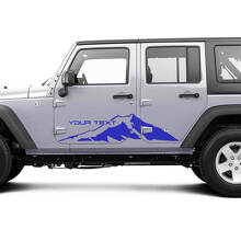 2 Nuovi adesivi Decal Sticker laterali con grafica montagne per JEEP Wrangler Unlimited a 4 porte
 2