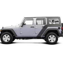 2 Nuova Stripe Wrangler Jeep con pneumatico per la porta grafica del lato grafico 2
