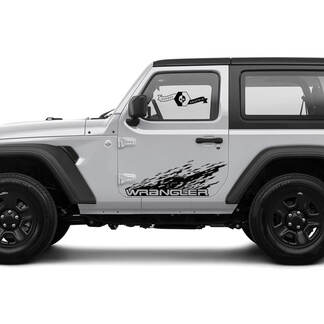 2 New JEEP Wrangler ha distrutto la decalcomania della decalcomania della decalcomania della grafica del lato montagne
